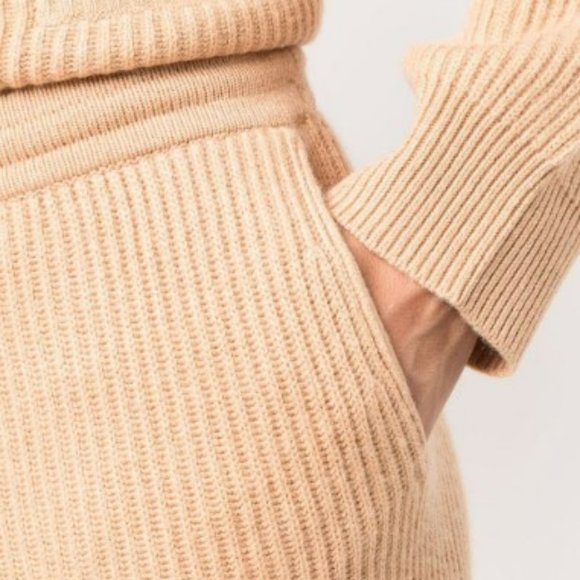 Jonathan Simkhai - Ribbed-knit track pants Butterscotch, XS - Picture 3 of 6